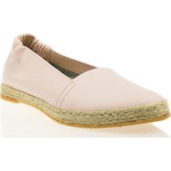 Espadryle skórzane (38). Czerwone espadryle damskie J. Wolski, bez wzorów, bez obcasa. Za 199.00 zł.