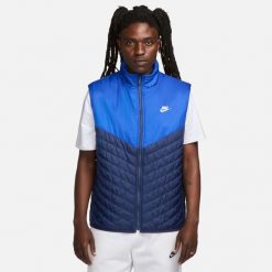 Kurtka Mężczyzna Nike Therma-Fit Nike niebieski. Niebieskie kurtki męskie Nike, m, bez wzorów, casualowe, bez kaptura. Za 424.00 zł.