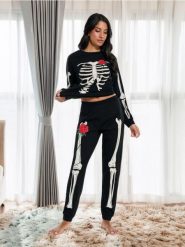 Piżama - czarny. Czarne piżamy damskie Sinsay, l, bez wzorów, bez ramiączek. Za 39.99 zł.