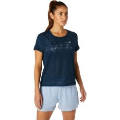 T-shirt sportowy z krótkim rękawem damski Asics Ventilate SS Top. Niebieskie topy sportowe damskie Asics, xs, bez wzorów, z poliesteru, bez ramiączek. Za 159.99 zł.
