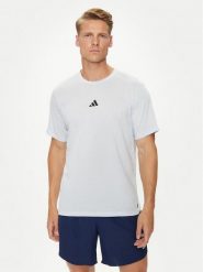 Adidas Koszulka techniczna Workout Logo IT2128 Niebieski Regular Fit. Niebieskie t-shirty sportowe męskie Adidas, m, z bawełny, bez ramiączek, na fitness i siłownię. Za 99.99 zł.