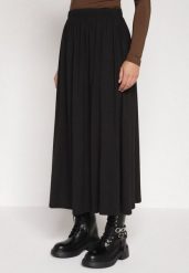 Czarna Bawełniana Spódnica o Rozkloszowanym Kroju Tusnara. Czarne spódniczki damskie Born2be, l, bez wzorów, z bawełny, midi, oversize. Za 109.99 zł.