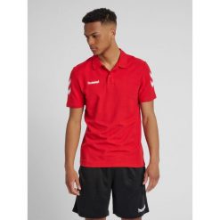 Koszulka tenisowa polo męska Hummel Go Cotton Polo. Czerwone koszulki polo męskie HUMMEL, m, z bawełny, bez ramiączek, tenisowe. Za 53.20 zł.