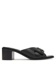 BOSS Klapki Charlize 50542206 Czarny. Czarne klapki damskie Boss, bez wzorów, ze skóry, bez obcasa. Za 679.99 zł.