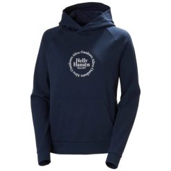 Bluza damska Helly Hansen Core Graphic. Niebieskie bluzy z nadrukiem damskie Helly Hansen, m, z bawełny. Za 355.00 zł.