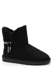ISLAND BOOT Botki zimowe "Zak" w kolorze czarnym rozmiar: 36. Czarne botki damskie Island Boot, na zimę, z materiału, bez obcasa, bez zapięcia. Za 122.96 zł.