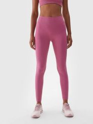 4F Legginsy sportowe w kolorze różowym rozmiar: XS/S. Różowe legginsy damskie 4f, s, bez wzorów, z materiału, z podwyższonym stanem, outdoorowe. Za 52.67 zł.