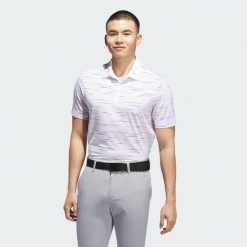 Koszulka Ultimate365 Mesh Glimmer Print Polo. Czerwone koszulki polo męskie Adidas, m, bez wzorów, z meshu, bez ramiączek. Za 279.00 zł.