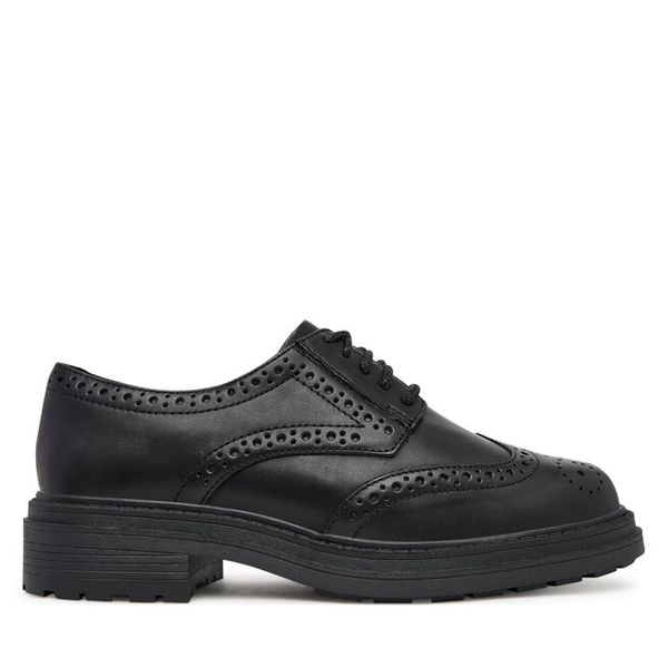 Oxfordy Clarks. Czarne półbuty damskie Clarks, bez wzorów, bez obcasa. Za 337.99 zł.