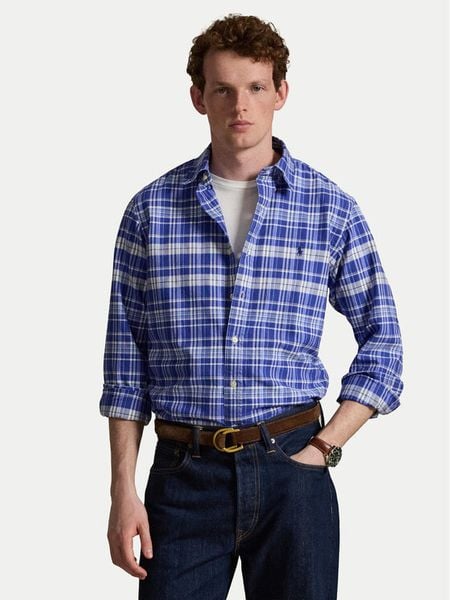 Polo Ralph Lauren Koszula 710B22598001 Niebieski Regular Fit. Niebieskie koszule męskie Polo Ralph Lauren, m, bez wzorów, z bawełny, bez kołnierzyka, bez ramiączek. Za 692.99 zł.