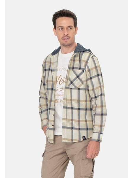 KEY LARGO Bluza "Catania" w kolorze niebiesko-kremowo-jasnobrązowym rozmiar: XXL. Brązowe bluzy z kapturem męskie KEY LARGO, xxl, z bawełny. Za 95.46 zł.