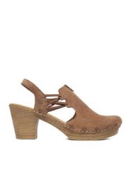 Rieker Sandały CEO-66775-24 Brązowy jasny. Brązowe sandały damskie Rieker, bez wzorów, ze skóry, bez obcasa, na słupku. Za 339.99 zł.