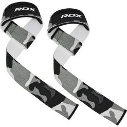 Paski do podnoszenia ciężarów RDX W1 Weight Training Wrist Straps. Szare paski damskie RDX SPORTS, bez wzorów, sportowe. Za 49.99 zł.