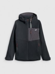 4F Kurtka softshell wiatroodporna membrana 10000 męska - czarna 3XL. Czarne kurtki męskie 4f, l, bez wzorów, z materiału, bez kaptura. Za 699.99 zł.
