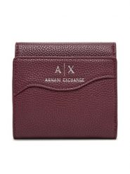 Armani Exchange Portfel 948530 CC783 UA343 Bordowy. Czerwone portfele damskie Armani Exchange, bez wzorów, ze skóry. Za 299.99 zł.