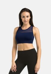 Top Damski Sportowy 2705. Niebieskie topy sportowe damskie Teyli, l, bez wzorów, z bawełny, bez ramiączek. Za 99.95 zł.