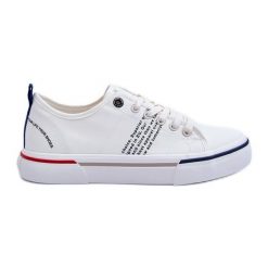 Męskie Trampki Big Star LL174204 Białe. Białe trampki i tenisówki męskie bez wzorów, z gumy, bez zapięcia. Za 222.40 zł.