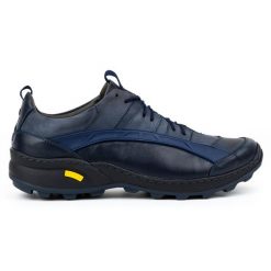 Olivier Buty męskie skórzane trekkingowe 405KZ niebieskie. Niebieskie buty trekkingowe męskie bez zapięcia, wspinaczkowe. Za 362.62 zł.