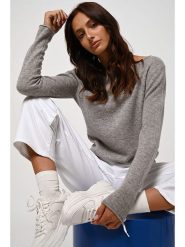 AUTHENTIC CASHMERE Kaszmirowy sweter "Criou" w kolorze szarym rozmiar: L. Szare swetry klasyczne damskie AUTHENTIC CASHMERE, l, z kaszmiru, bez kołnierzyka. Za 356.78 zł.