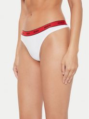 HUGO Stringi 50510622 Biały. Białe stringi damskie Hugo, xl, bez wzorów, z bawełny. Za 39.99 zł.