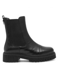 Lasocki Sztyblety RST-BETINA-04 Czarny. Czarne botki damskie Lasocki, z materiału, bez obcasa, na płaskiej podeszwie, bez zapięcia. Za 299.99 zł.