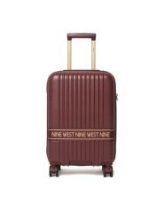 Nine West Walizka kabinowa CEO-NW-S-002-10 Bordowy. Czerwone walizki Nine West, bez wzorów, z tworzywa sztucznego. Za 299.99 zł.