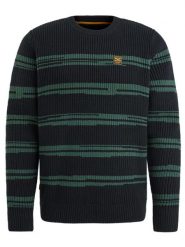 PME Legend Sweter w kolorze czarno-zielonym rozmiar: L. Czarne swetry męskie PME Legend, l, bez wzorów, ze splotem, bez kołnierzyka. Za 282.13 zł.