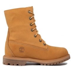 Trapery Timberland. Brązowe trapery damskie Timberland, bez obcasa. Za 609.99 zł.