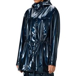 Kurtka RAINS BOLD LONG JACKET W3 Niebieski. Niebieskie kurtki damskie Rains, bez wzorów, z syntetyku, bez kaptura. Za 655.22 zł.