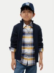 Tommy Hilfiger Kardigan KB0KB10625 Granatowy Regular Fit. Niebieskie swetry chłopięce Tommy Hilfiger, bez wzorów, z bawełny, bez kołnierzyka. Za 369.99 zł.