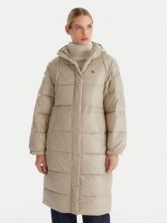 Calvin Klein Jeans Kurtka zimowa LV047D506G Beżowy Relaxed Fit. Brązowe kurtki damskie Calvin Klein Jeans, na zimę, s, bez wzorów, z jeansu, bez kaptura. Za 1,199.00 zł.