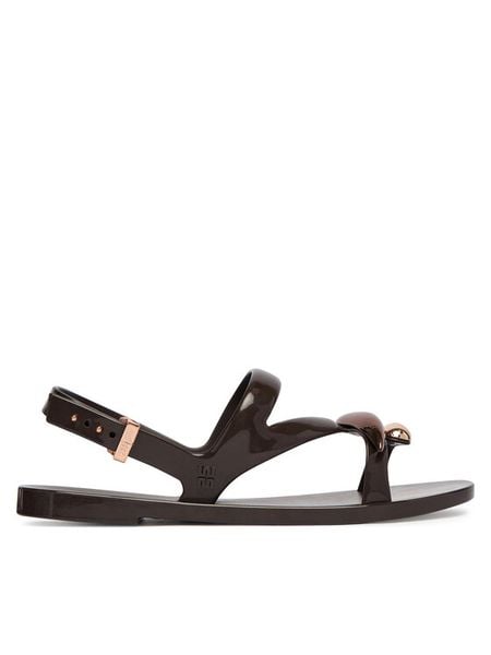 Melissa Sandały Melissa Iris Sandal Ad 37849 Brązowy. Brązowe sandały damskie Melissa, bez wzorów, z tworzywa sztucznego, bez obcasa, na płaskiej podeszwie. Za 268.99 zł.