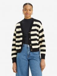 Levi's Kardigan w kolorze czarno-beżowym rozmiar: XS. Brązowe kardigany damskie Levi's, s, bez wzorów, ze splotem. Za 131.12 zł.