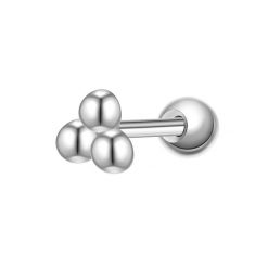 Glanzstücke München Piercing Kugeln z srebra próby 925 w kolorze srebrnym Kolczyki 1 ct Damski. Szare kolczyki damskie Glanzstücke München, srebrne. Za 110.49 zł.