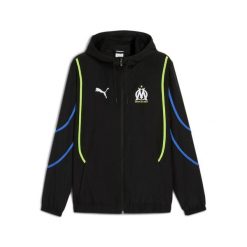 Kurtka dresowa Faster OM 2024/25. Czarne kurtki męskie Puma, l, bez wzorów, z dresówki, bez kaptura. Za 278.35 zł.