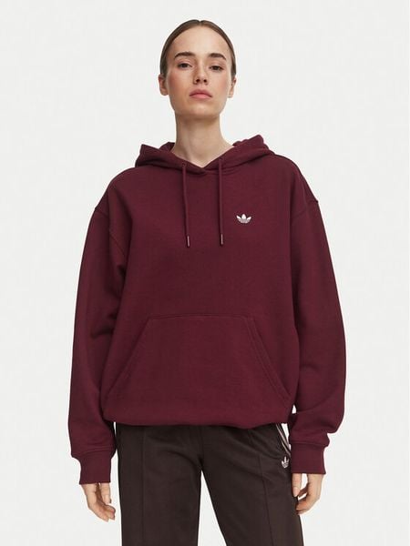Adidas Bluza Essentials Oversized Fleece Hoodie KT2274 Bordowy Regular Fit. Czerwone bluzy bez kaptura damskie Adidas, l, z bawełny. Za 227.99 zł.