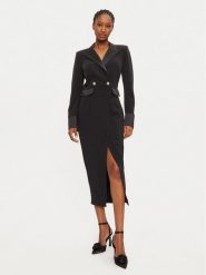 Babylon Sukienka koktajlowa E00725 Czarny Regular Fit. Czarne sukienki damskie Babylon, bez wzorów, z wiskozy, wizytowe, bez kołnierzyka, bez ramiączek. Za 899.99 zł.