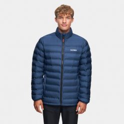 Kurtka trekkingowa męska Alpinus Nordend granatowa. Niebieskie kurtki męskie Alpinus, m, bez wzorów, sportowe, bez kaptura. Za 349.00 zł.
