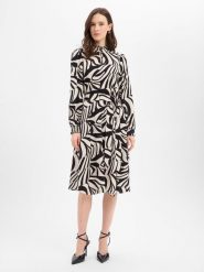 More & More Damska sukienka midi Kobiety Sztuczne włókno beżowy|czarny wzorzysty, 46. Brązowe sukienki damskie MORE & MORE, bez wzorów, z włókna, bez kołnierzyka, bez ramiączek, midi. Za 599.95 zł.