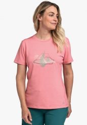 Koszulka trekkingowa damska Schöffel Tannberg. Czerwone t-shirty damskie Schöffel, bez wzorów, z elastanu, bez kołnierzyka. Za 249.99 zł.