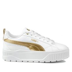 Buty damskie sportowe Puma KARMEN II METALLIC DREAM. Białe buty sportowe na co dzień damskie Puma, bez wzorów, z jeansu, trekkingowe. Za 219.00 zł.