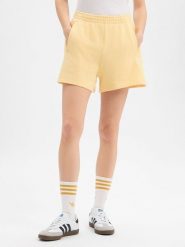 Adidas Originals szorty dresowe Kobiety Bawełna żółty, XS. Żółte szorty damskie adidas Originals, bez wzorów, z bawełny, sportowe. Za 149.95 zł.