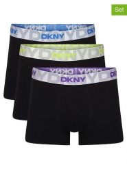 DKNY Bokserki (3 pary) w kolorze czarnym rozmiar: XL. Czarne bokserki męskie DKNY, bez wzorów. Za 70.24 zł.