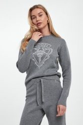 Sweter damski Karol JOOP!. Swetry klasyczne damskie Joop!, l, bez kołnierzyka. W wyprzedaży za 601.30 zł.