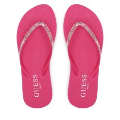 Japonki Guess. Czerwone klapki damskie Guess, z aplikacjami, bez obcasa. Za 109.99 zł.