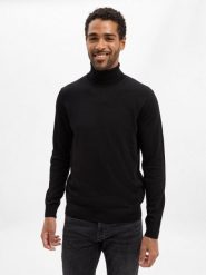 JOOP! sweter z golfem - Donte Mężczyźni wełna ze strzyży czarny, XL. Czarne swetry męskie Joop!, m, bez wzorów, z wełny, bez kołnierzyka. Za 499.95 zł.