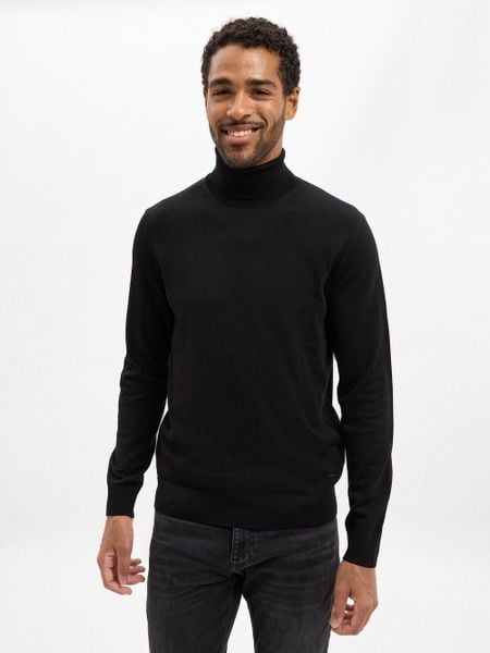 JOOP! sweter z golfem - Donte Mężczyźni wełna ze strzyży czarny, XL. Czarne swetry męskie Joop!, m, bez wzorów, z wełny, bez kołnierzyka. Za 499.95 zł.