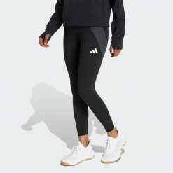 Legginsy do ćwiczeń TECHFIT Color Block 7/8. Niebieskie legginsy damskie Adidas, l, bez wzorów, z elastanu. Za 175.20 zł.