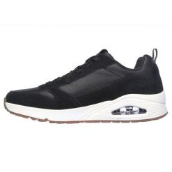 Buty Skechers Uno Stacre 52468-BKW czarne. Czarne buty sportowe na co dzień męskie z materiału, bez zapięcia. Za 510.68 zł.