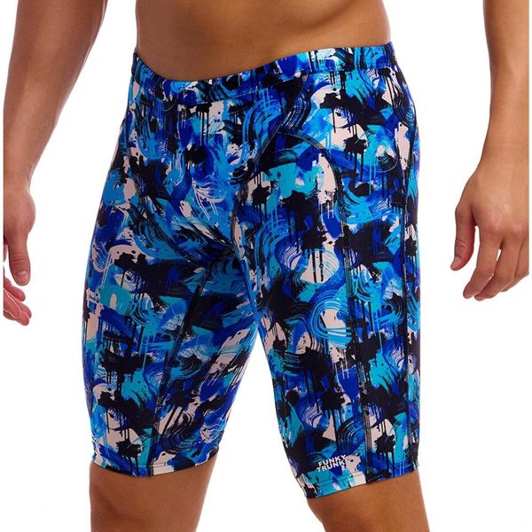 Spodenki do pływania Jammery Funky Trunks You Messer. Niebieskie kąpielówki męskie FUNKY TRUNKS, l, bez wzorów, do pływania. Za 219.00 zł.